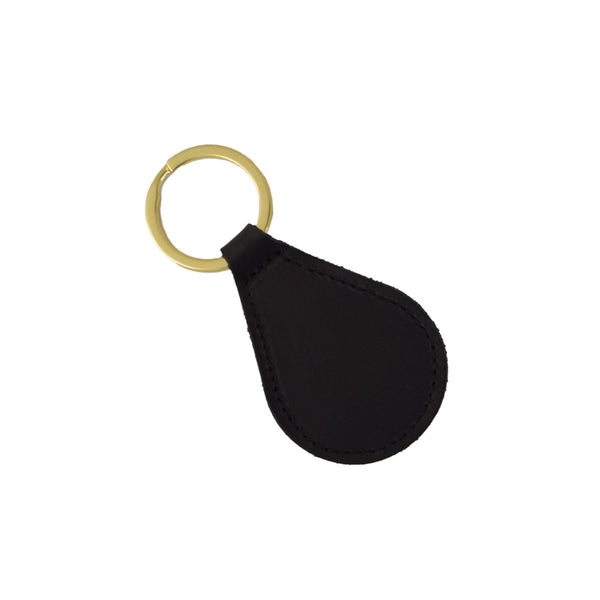 Key Fob  BLACK W/ BRASS RING